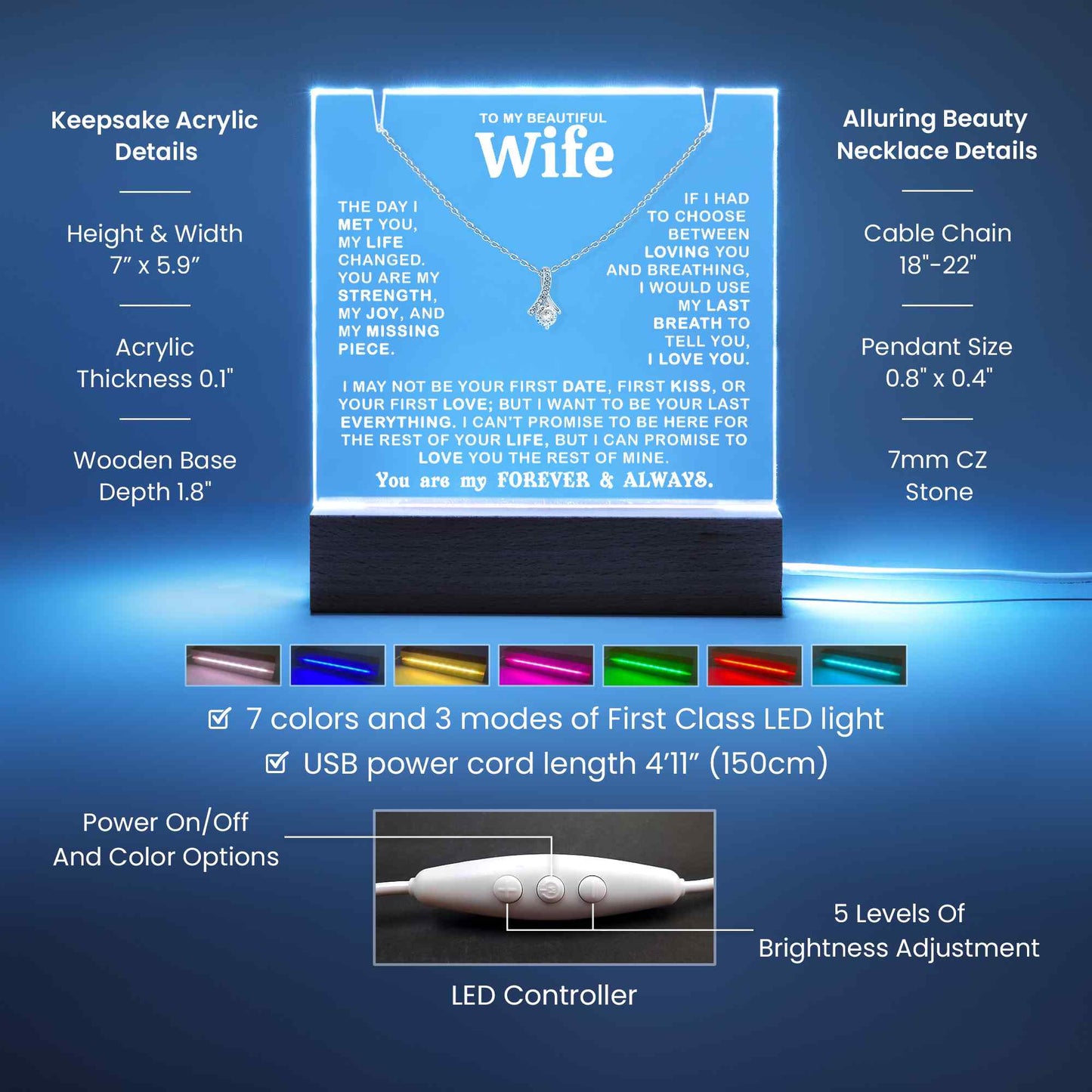 To My Wife You Are My Forever & Always keepsake bundle.