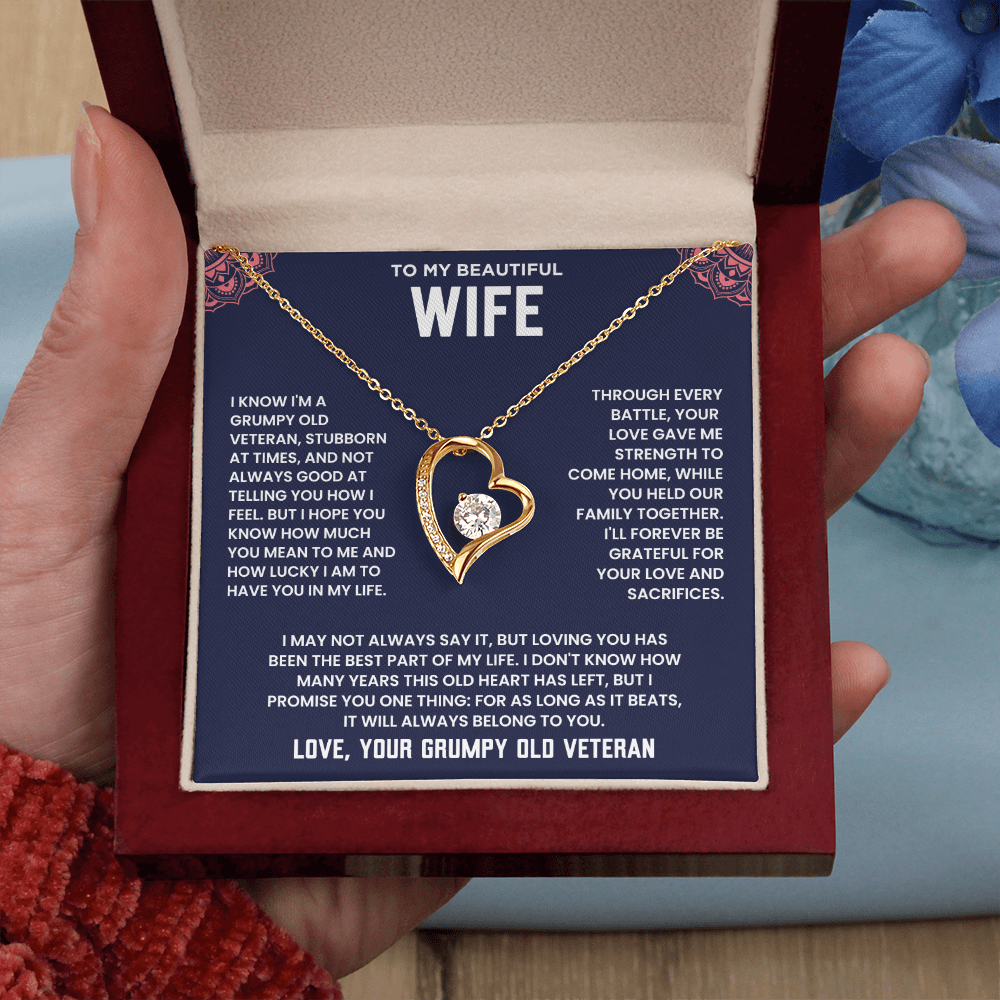 To My Beautiful Wife Necklace form American Veteran.