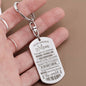 To My Amazing Mom - Engraved Dog Tag Keychain.