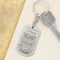 To My Amazing Mom - Engraved Dog Tag Keychain.