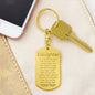 To My Daughter Engraved Dog Tag Keychain.