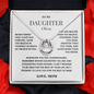 To My Daughter Necklace gift from Mom.
