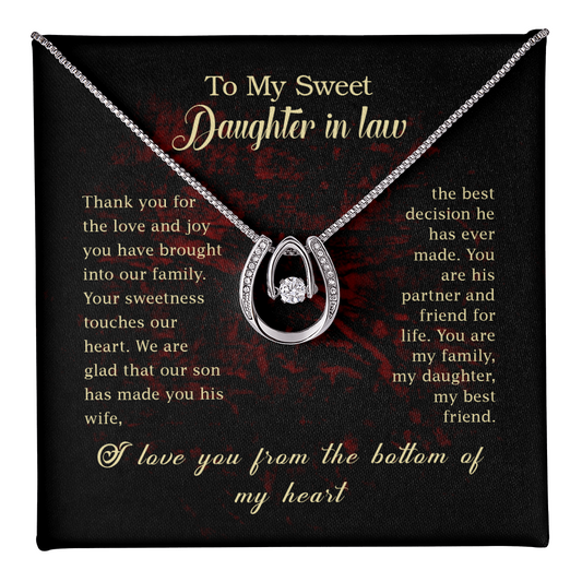 To My Sweet Daughter-in-law Necklace.