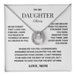 To My Daughter Necklace gift from Mom.