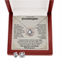 To My Granddaughter, I Love You With All My Heart Necklace.