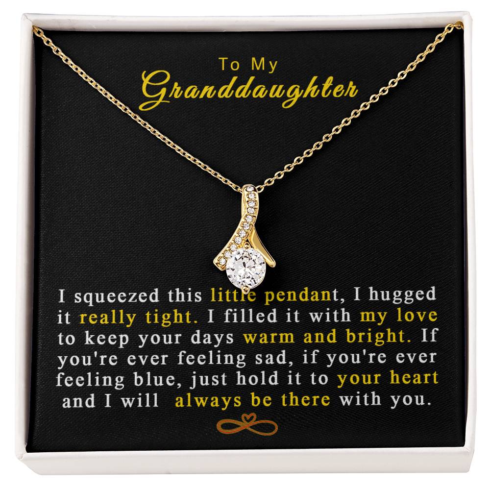 To My Granddaughter - "Always Be There With You" Alluring Beauty Necklace