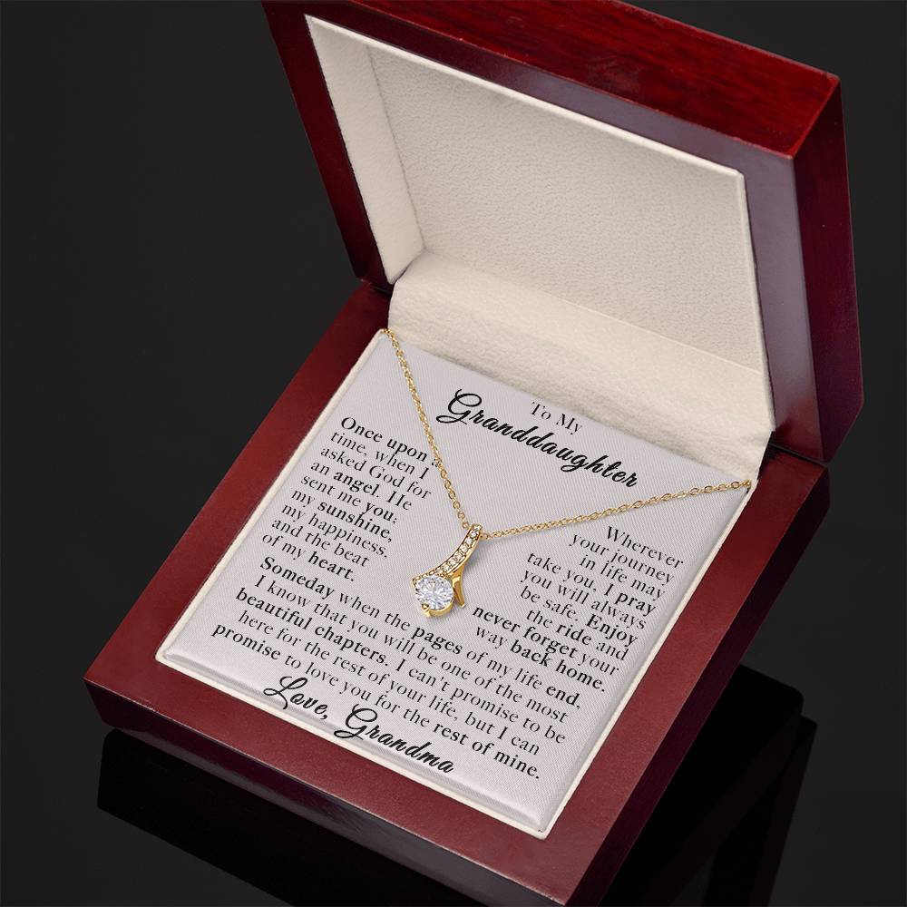 To My Granddaughter Love You For The Rest Of Mine Necklace.