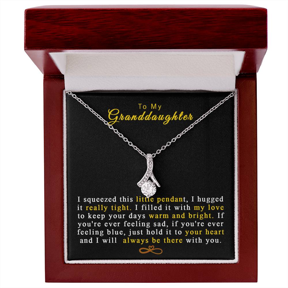 To My Granddaughter - "Always Be There With You" Alluring Beauty Necklace