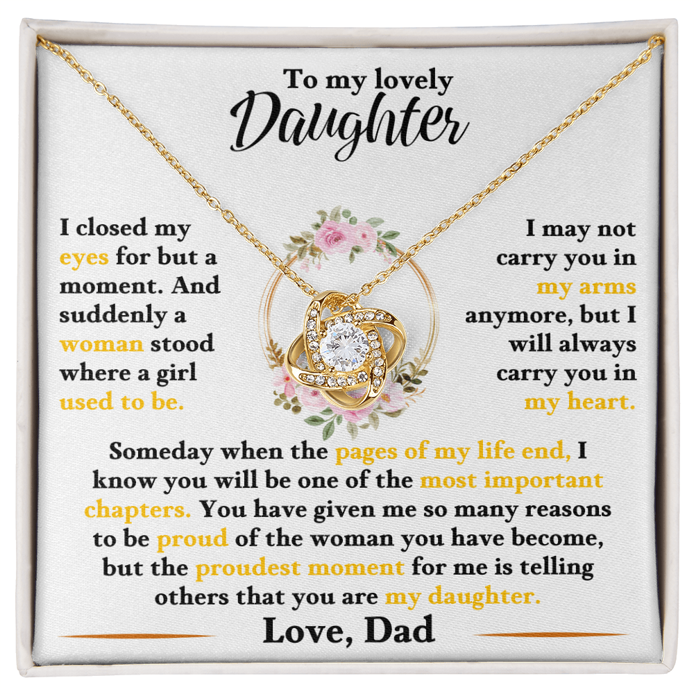To My Lovely Daughter Necklace.