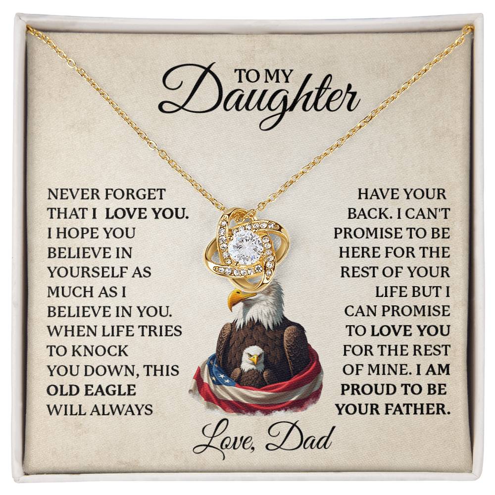 To My Daughter Necklace from Veteran Dad.