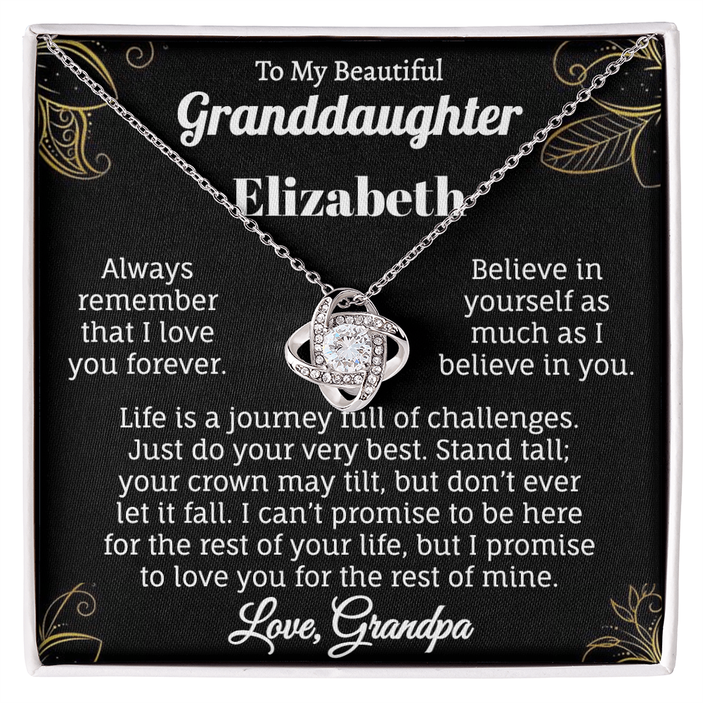 To My Beautiful Granddaughter Necklace.
