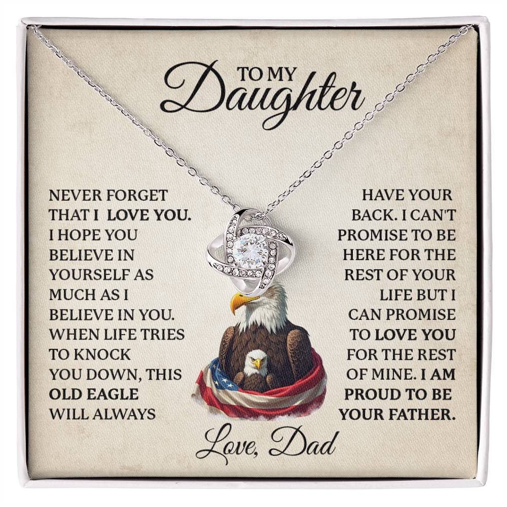 To My Daughter Necklace from Veteran Dad.