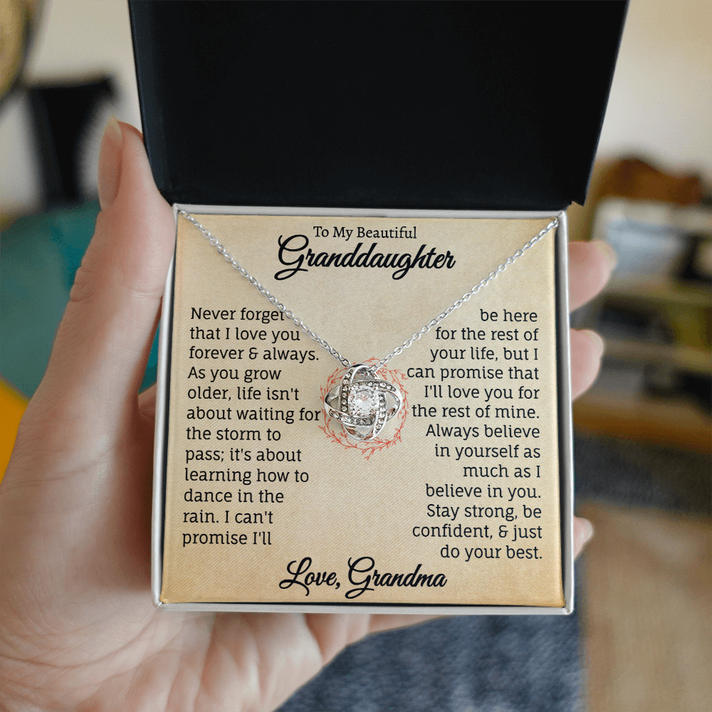 To My Beautiful Granddaughter Personalized Name Necklace.