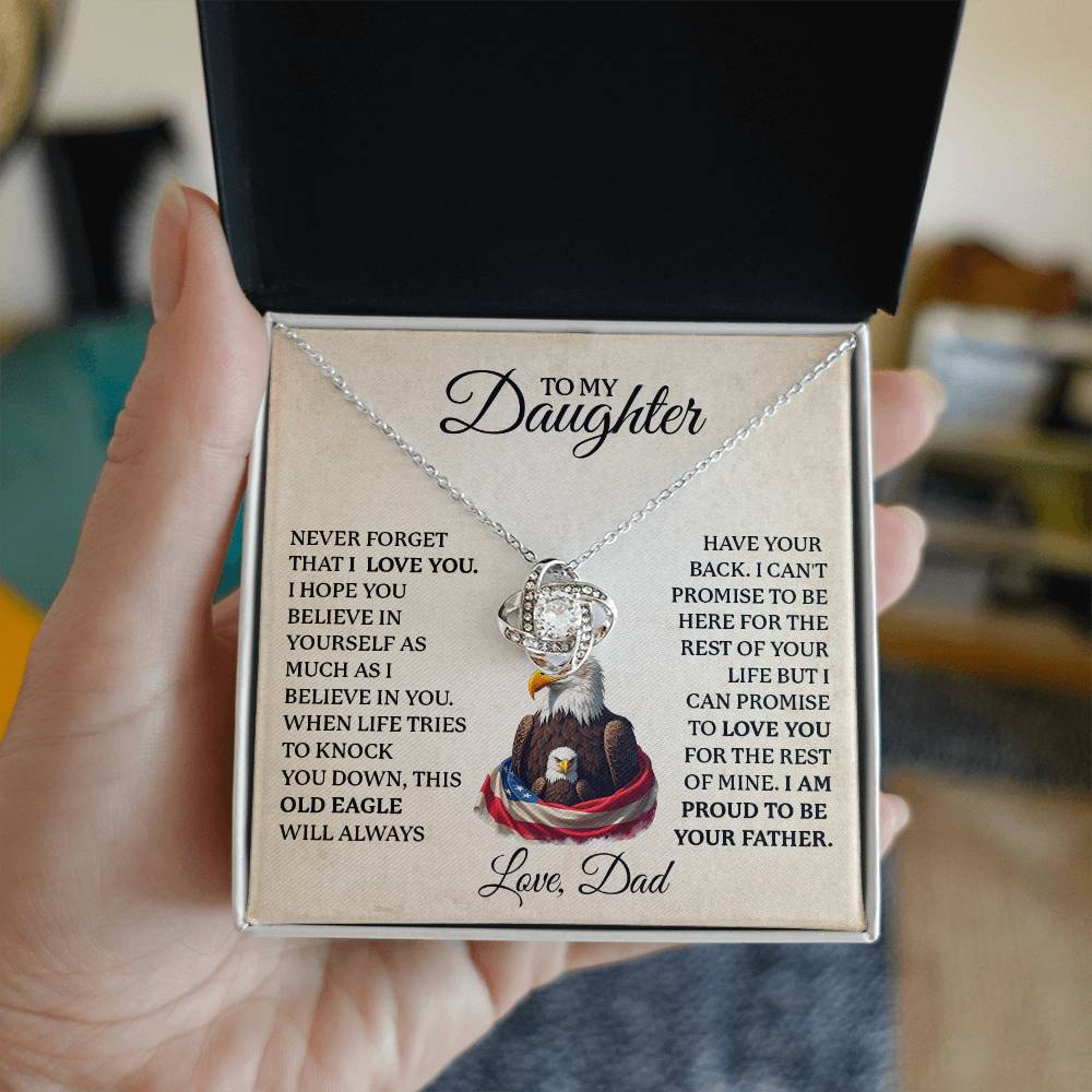 To My Daughter Necklace from Veteran Dad.