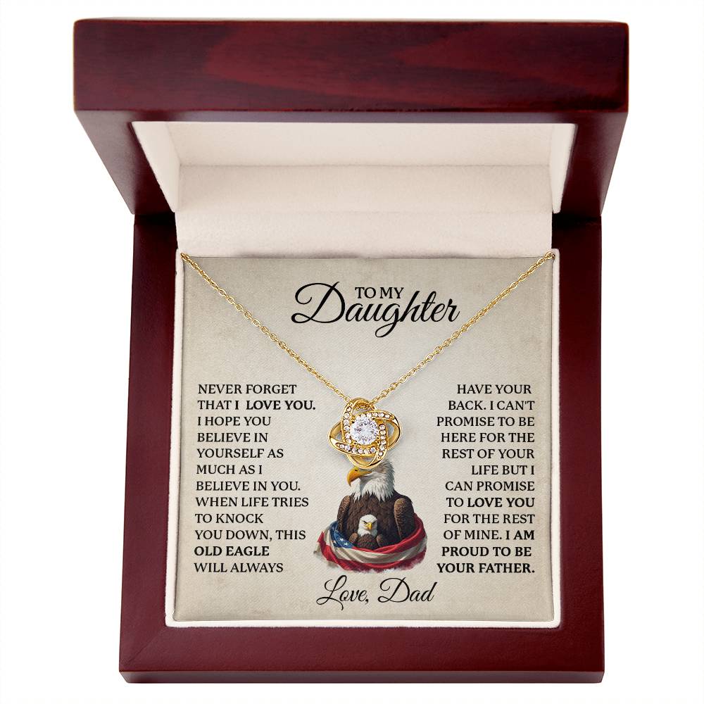To My Daughter Necklace from Veteran Dad.