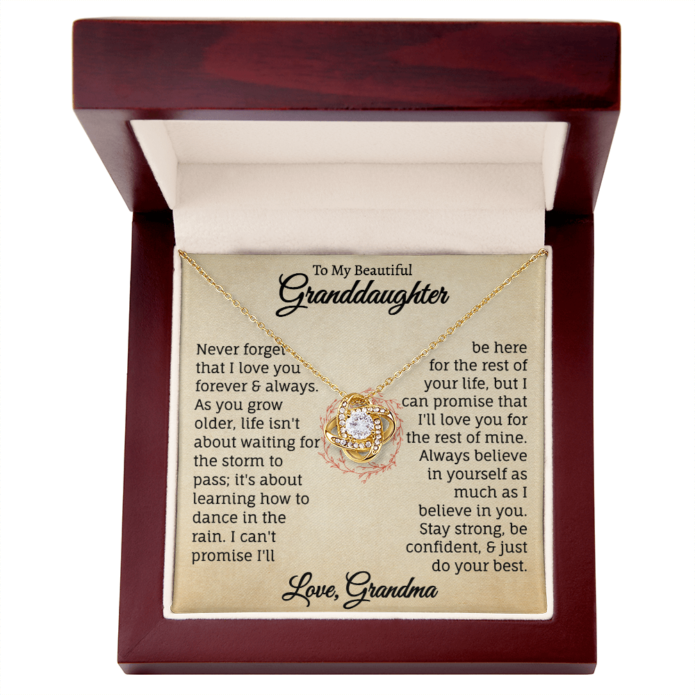To My Beautiful Granddaughter Personalized Name Necklace.