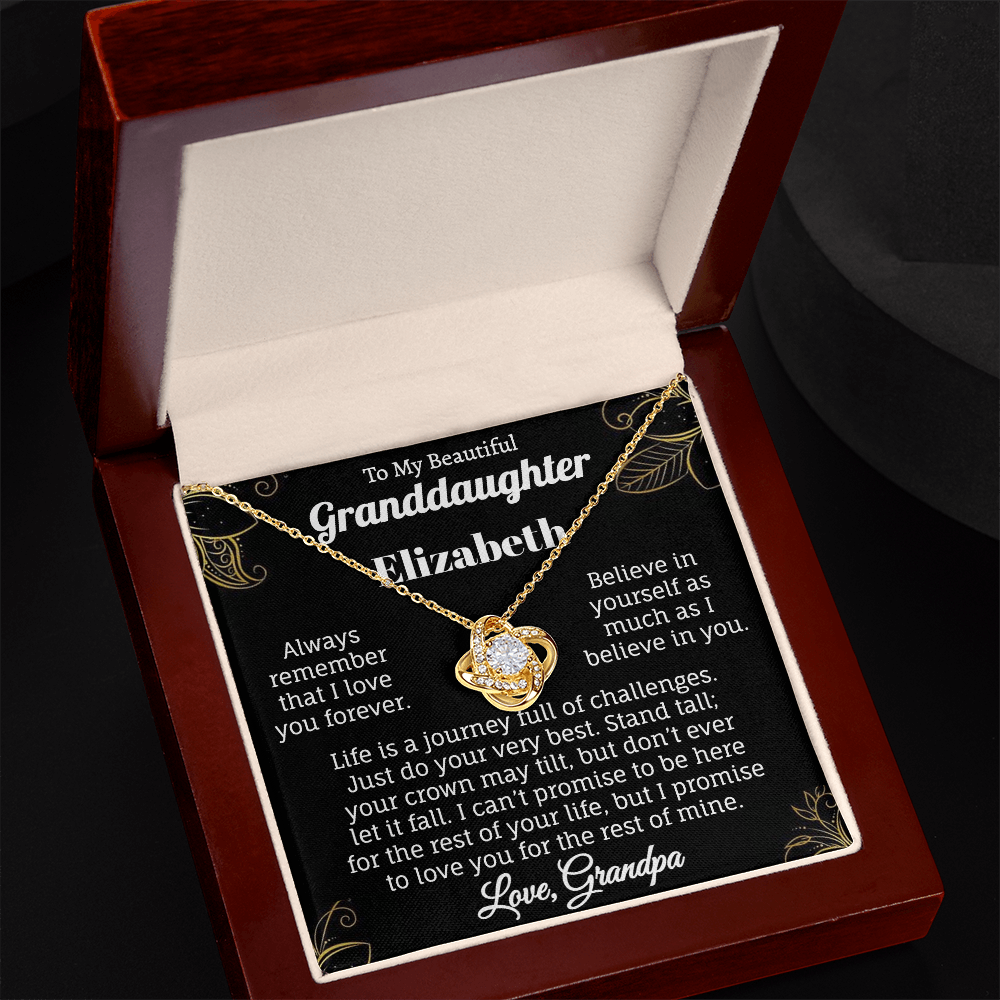 To My Beautiful Granddaughter Necklace.
