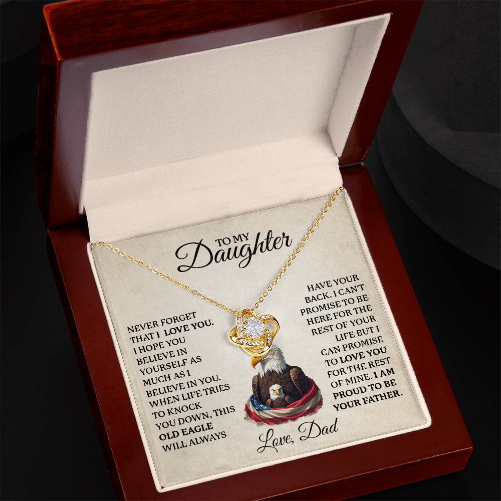 To My Daughter Necklace from Veteran Dad.