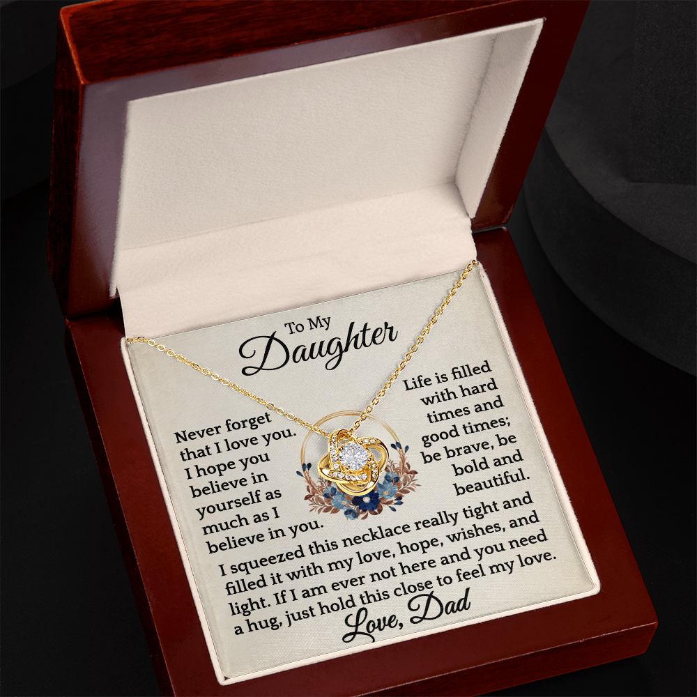 To My Daughter Be Bold and Beautiful | Personalized Name Necklace from Dad.