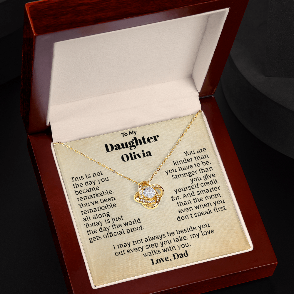 To My Daughter Personalized Name Necklace from Dad.