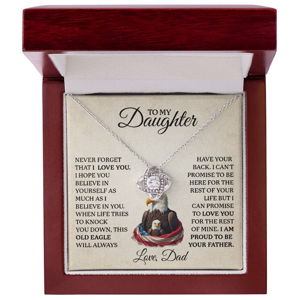 To My Daughter Necklace from Veteran Dad.