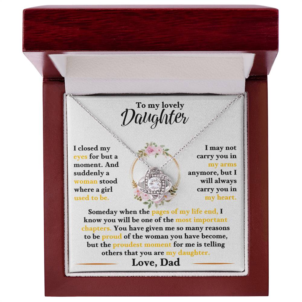 To My Lovely Daughter Necklace.
