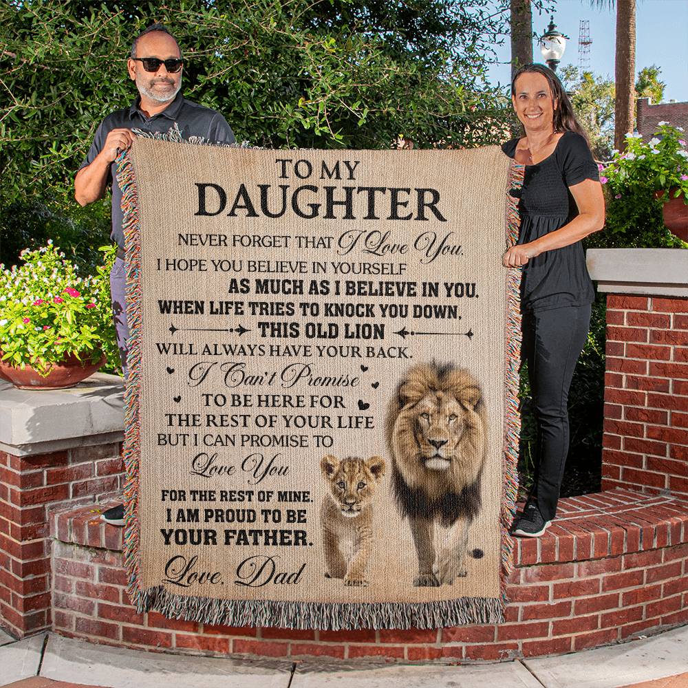 To My Daughter | Heirloom Artwork Woven Blanket.