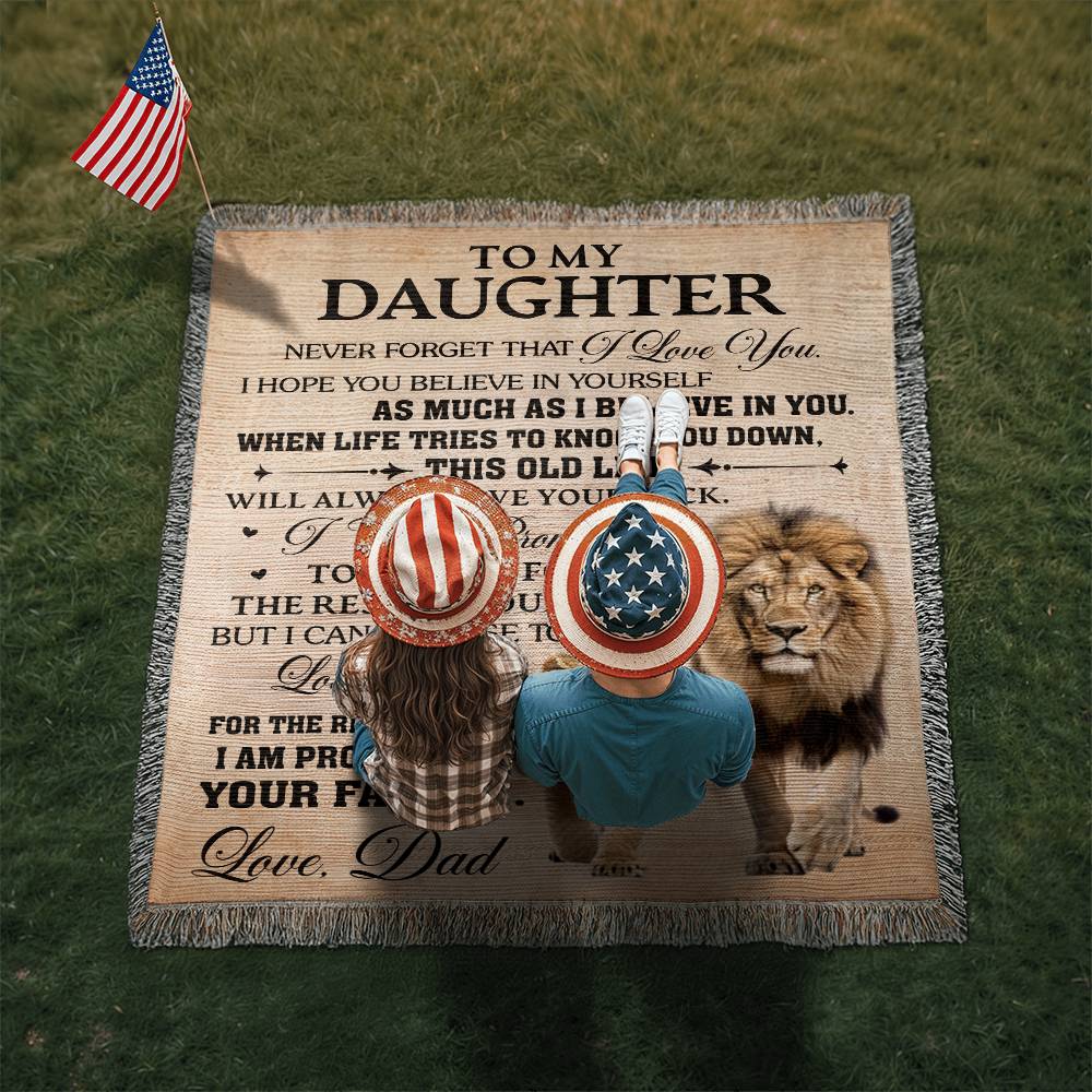 To My Daughter | Heirloom Artwork Woven Blanket.