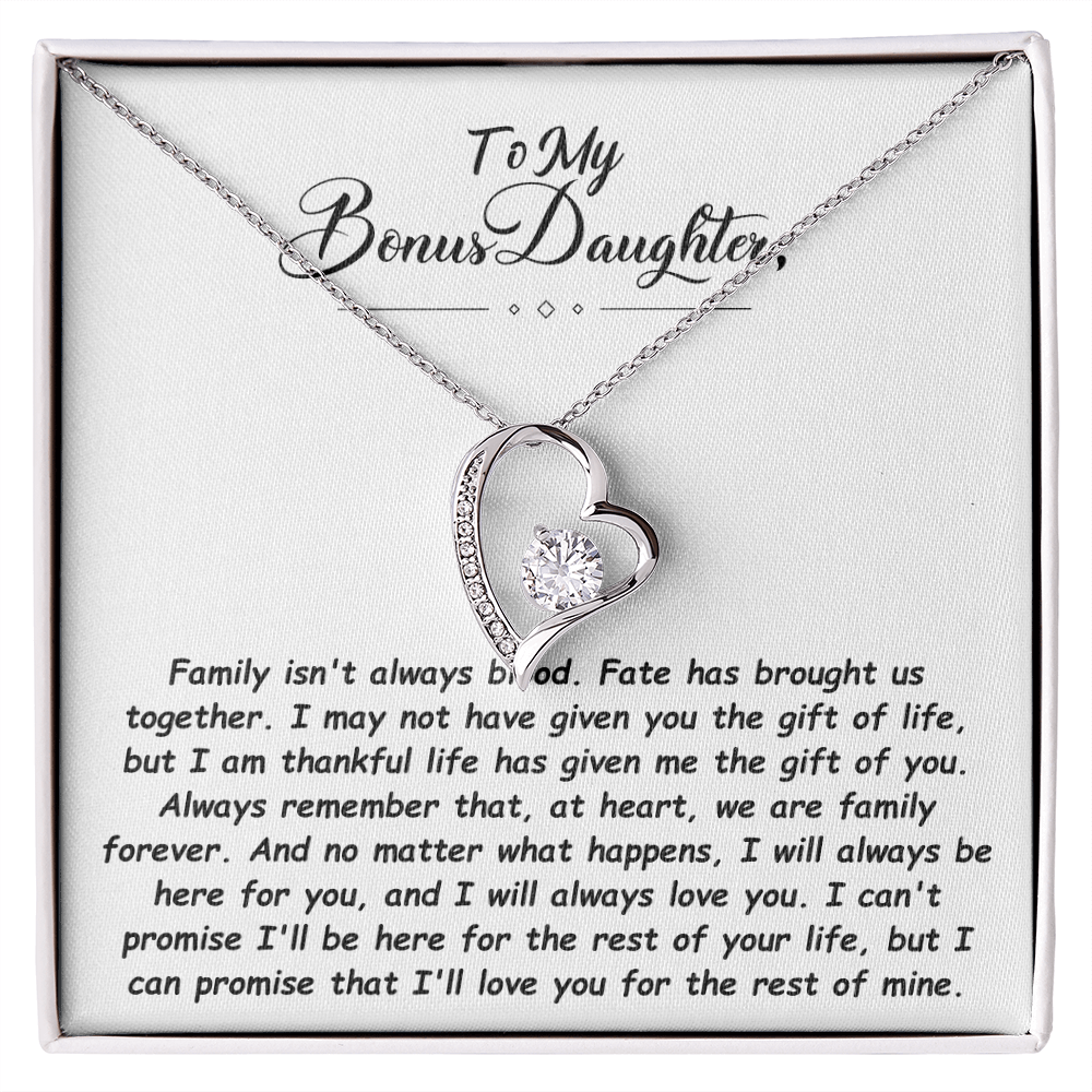To My Bonus Daughter Necklace.
