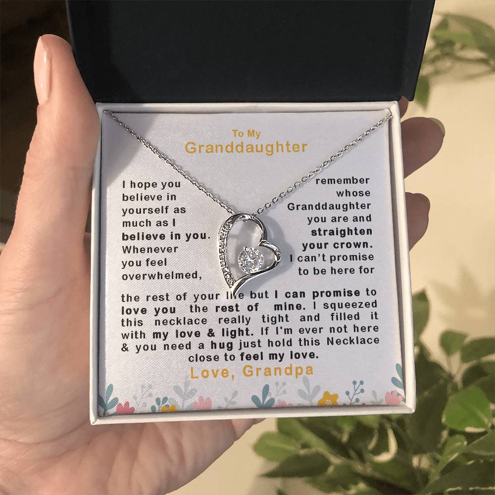 To My Granddaughter | Believe In Yourself | Forever Love Necklace.
