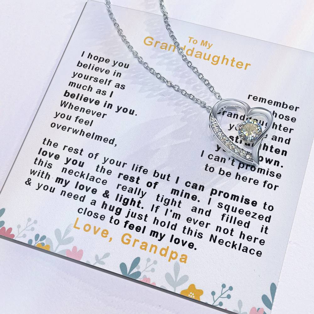 To My Granddaughter | Believe In Yourself | Forever Love Necklace.