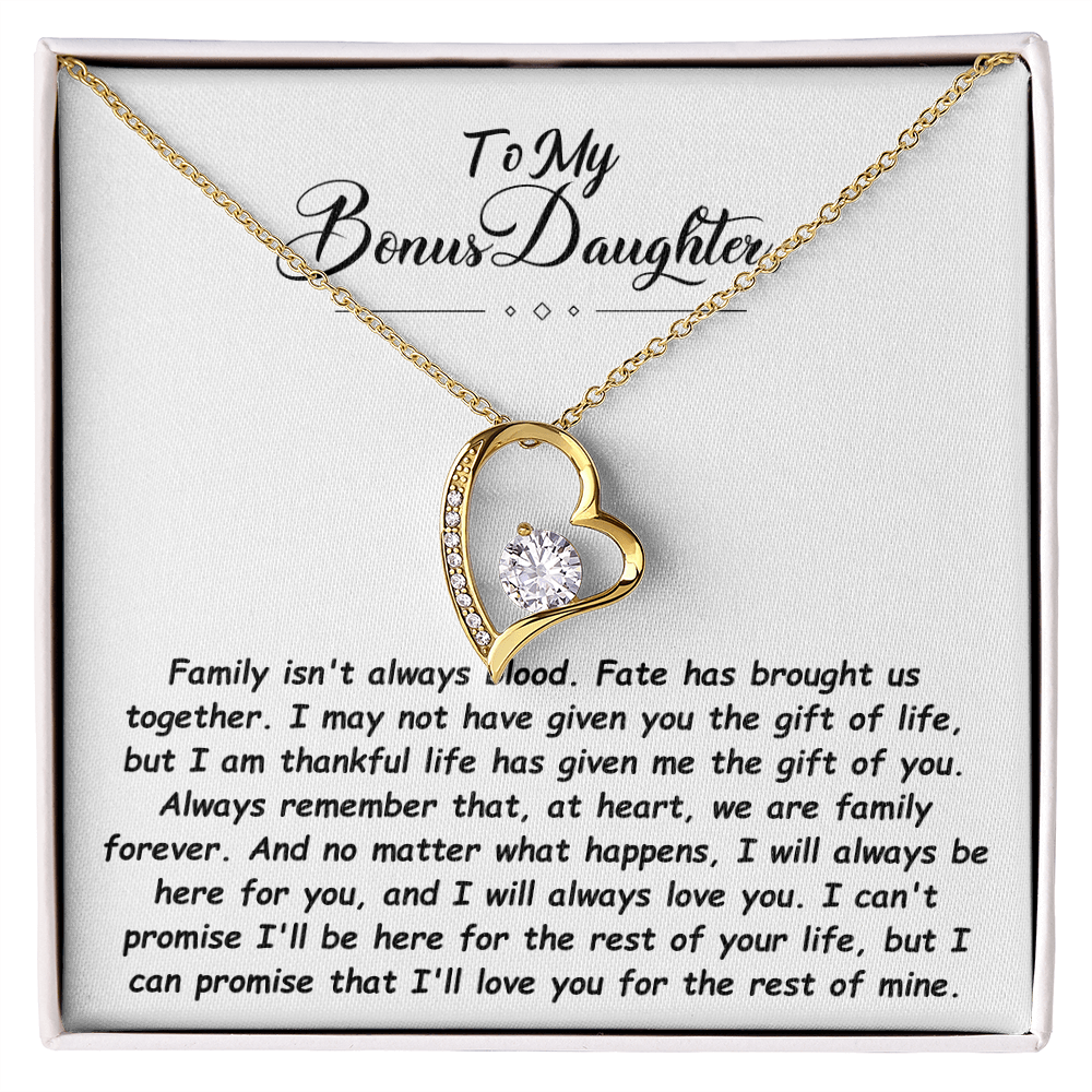 To My Bonus Daughter Necklace.
