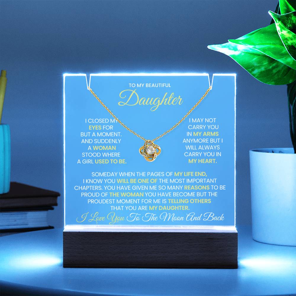 To My Beautiful Daughter Keepsake Acrylic Bundle.