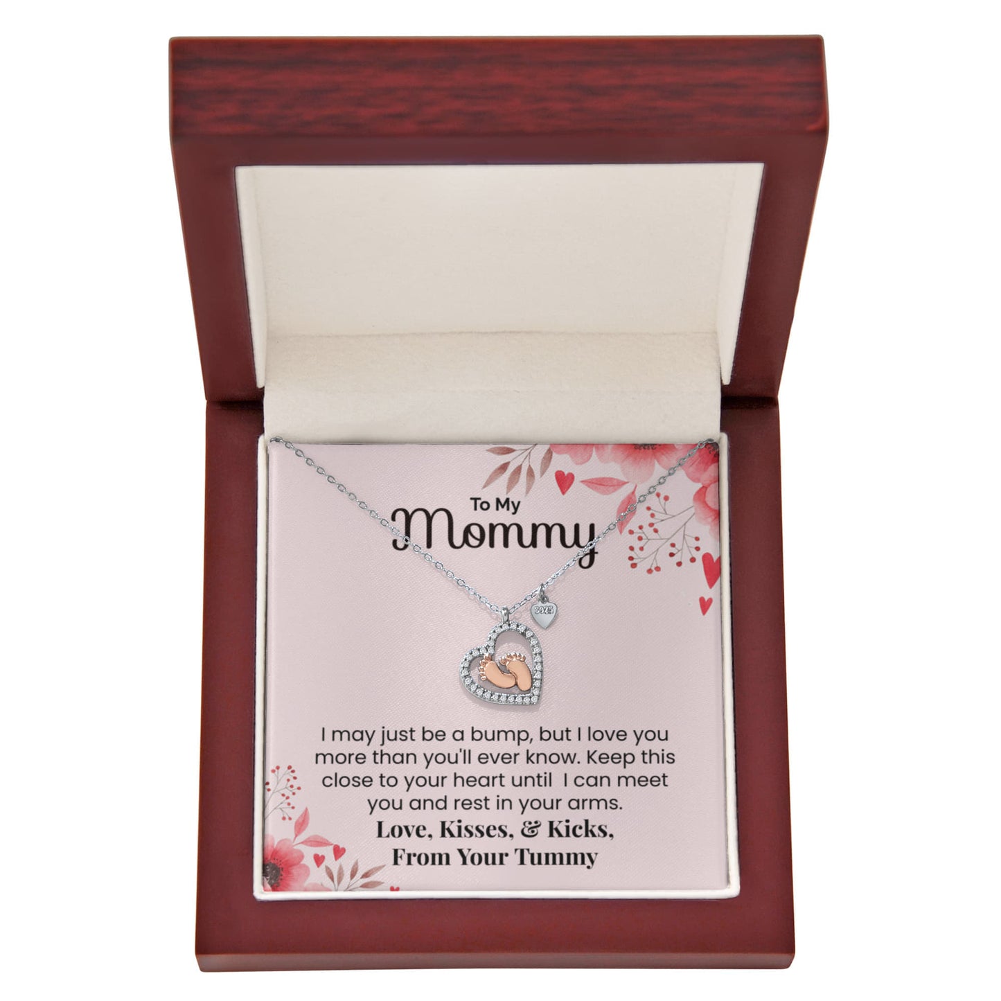 To My Mommy, I may just be a bump Necklace.(Almost sold out)