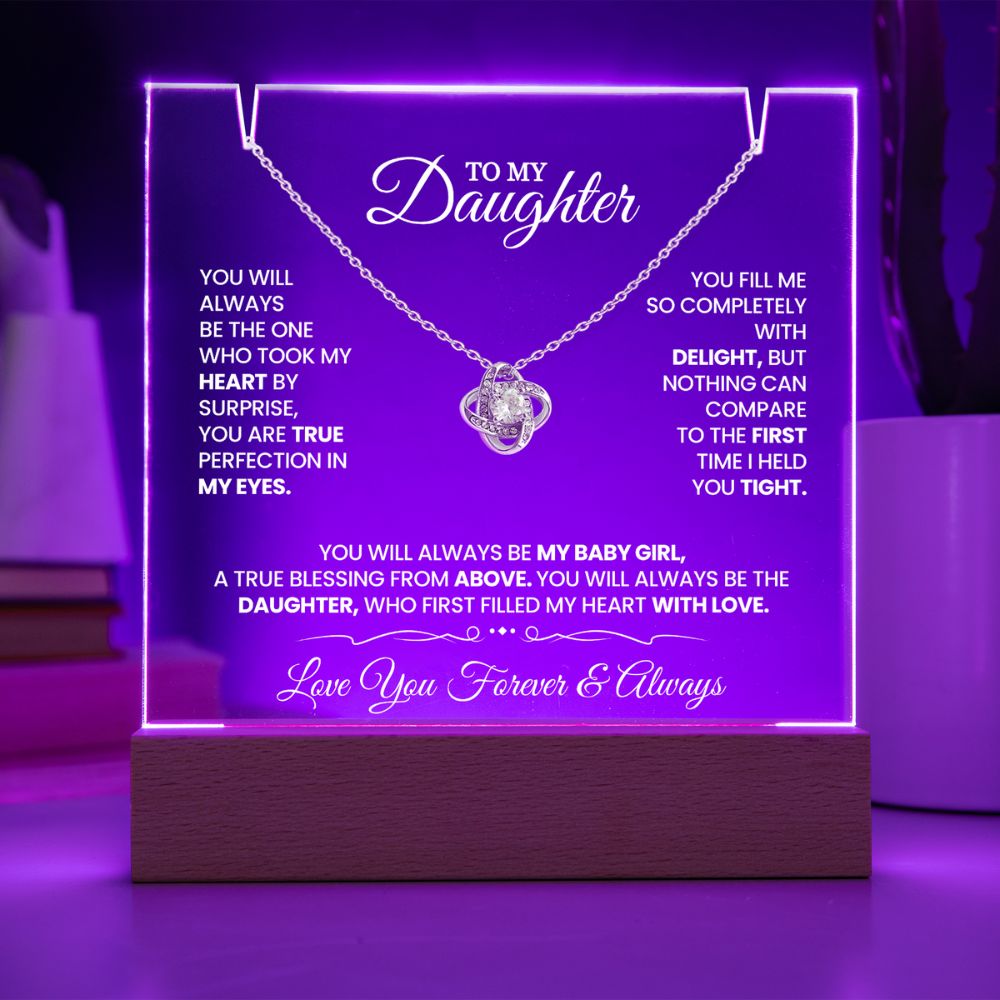 Unique Gift for Daughter From Parents "Love You Forever & Always" White Acrylic Plaque