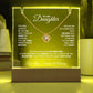 Unique Gift for Daughter From Parents "Love You Forever & Always" White Acrylic Plaque