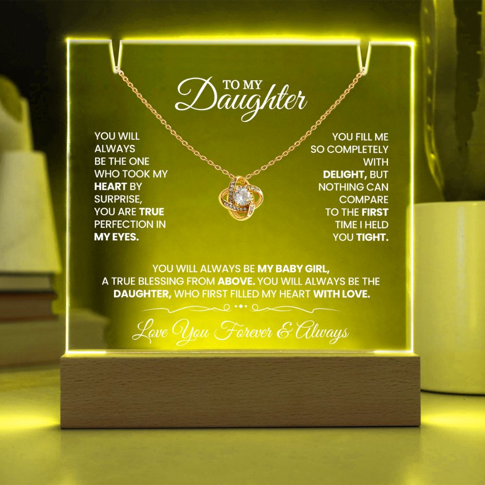 Unique Gift for Daughter From Parents "Love You Forever & Always" White Acrylic Plaque