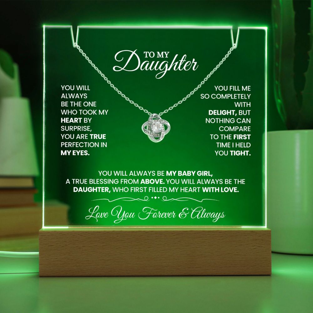 Unique Gift for Daughter From Parents "Love You Forever & Always" White Acrylic Plaque