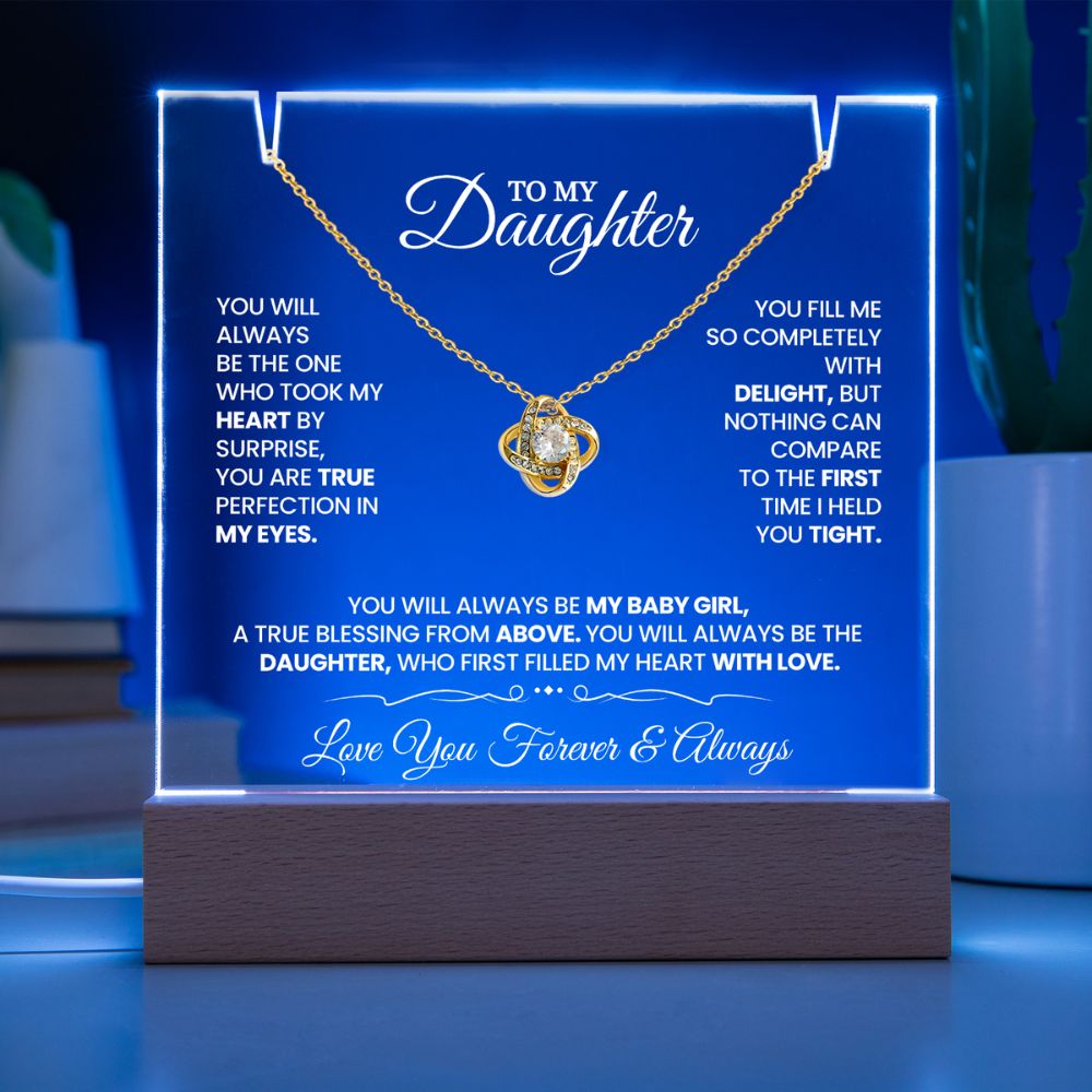 Unique Gift for Daughter From Parents "Love You Forever & Always" White Acrylic Plaque