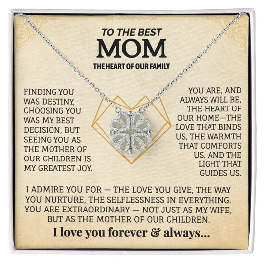 To The Best Mom Magnetic Hearts Necklace.