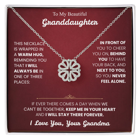 To My Beautiful Granddaughter Necklace Set from Grandma.