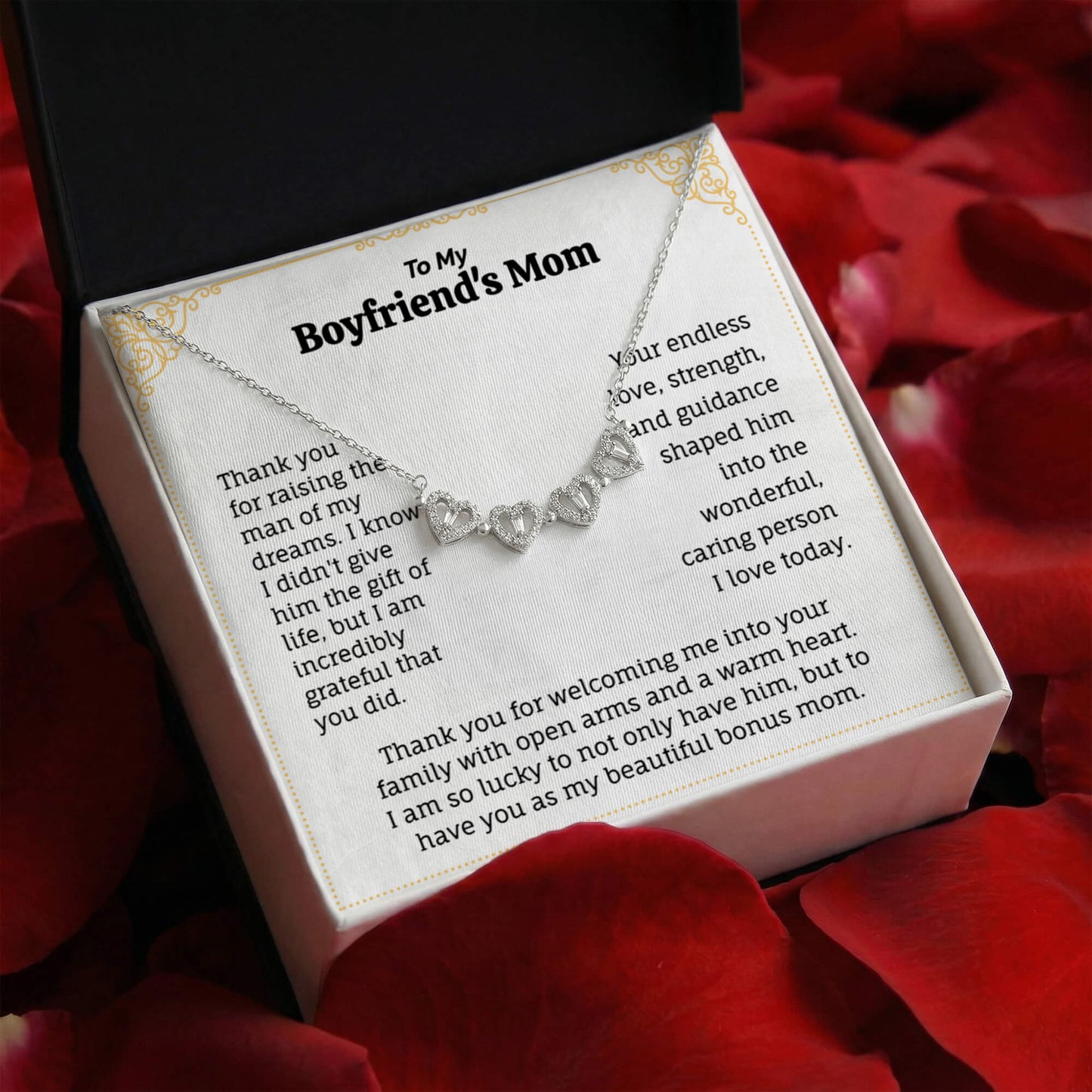 To My Beautiful Bonus Mom: Sentiment Necklace & Card Set