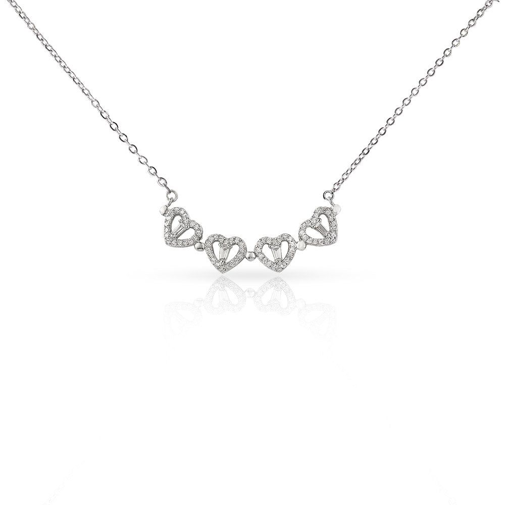 To My Bonus Daughter Magnetic Hearts Necklace.