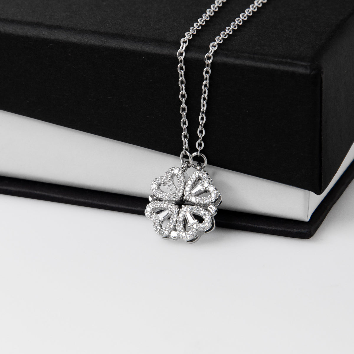 To My Daughter Magnetic Hearts Necklace.