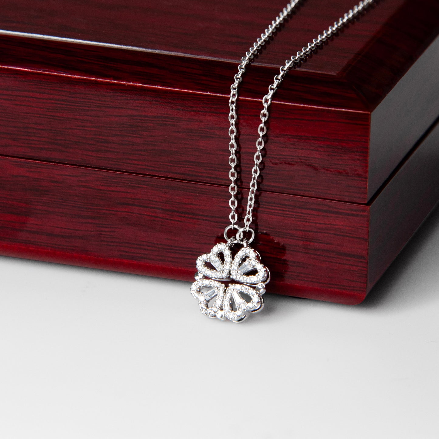 To The Best Mom Magnetic Hearts Necklace.