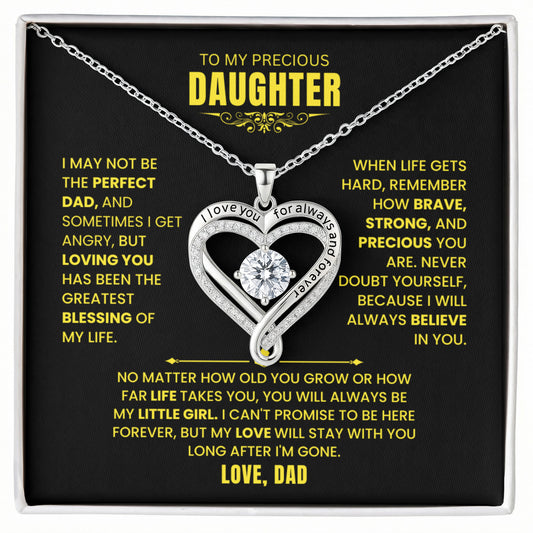 To My Precious Daughter | Love You Always Necklace.