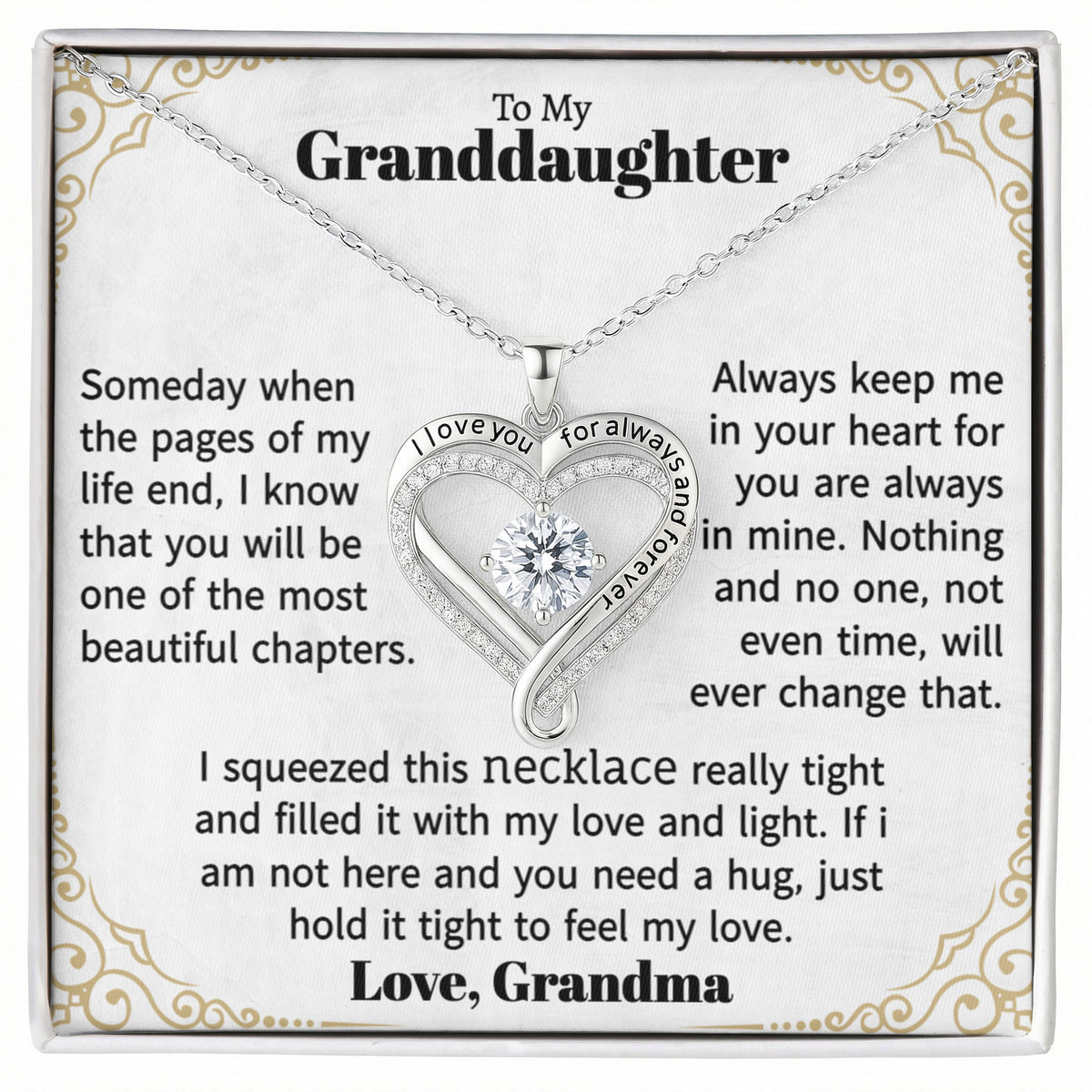 To My Granddaughter Necklace from Grandma.