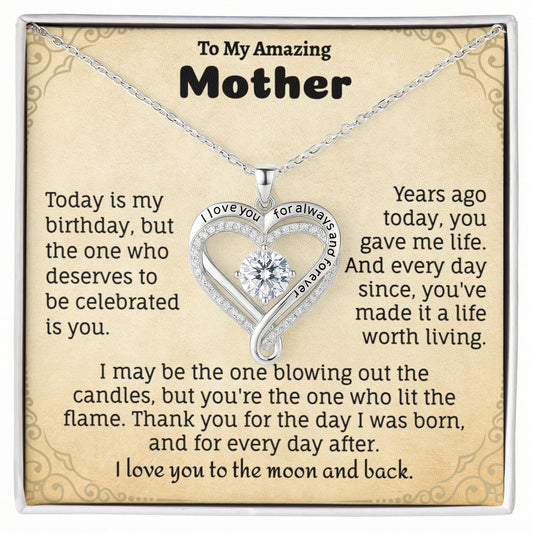 To My Amazing Mother Necklace.