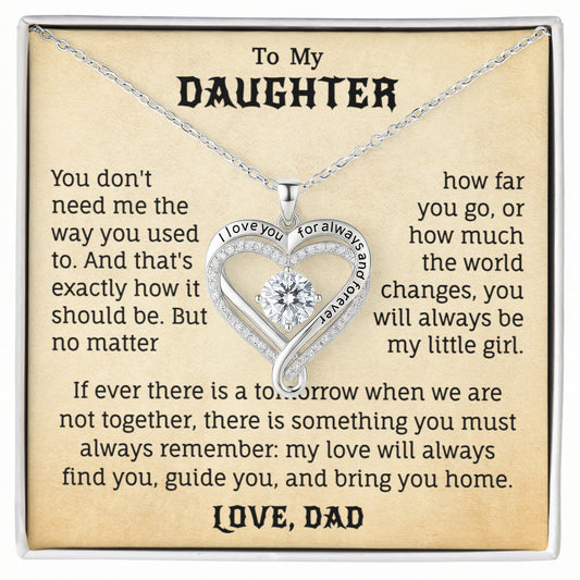 To My Daughter Necklace from Dad.