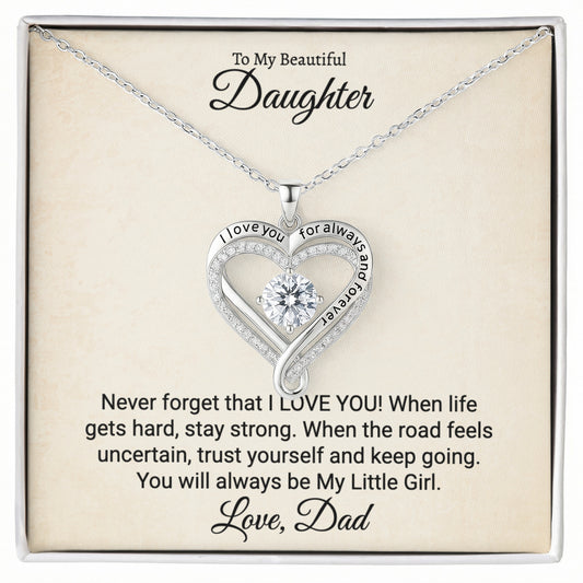 Daughter Necklace  Gift Set from Dad.